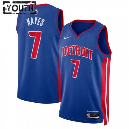 Maillot Enfant Detroit Pistons Killian Hayes 7 2022-23 Nike Icon Edition Bleu Swingman